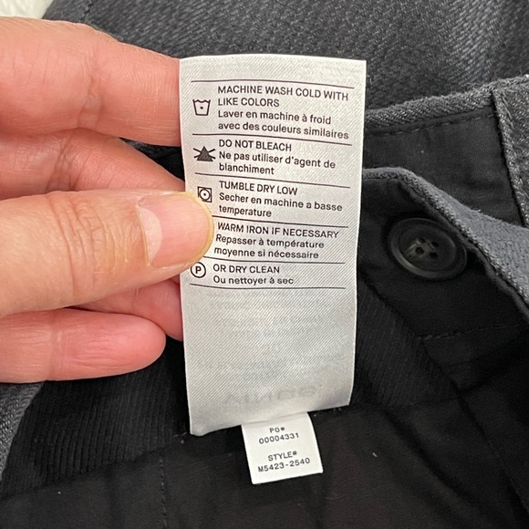 Vince Pants Men's 30 Flat Front Trousers Gray Slim Fit Stretch Cotton Blend - Picture 9 of 14